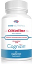 Pure Nootropics - CDP Choline (Citicolin) Kapsler 300 mg Kapsler | 60 Veg Cap Value Pack | Støtter kognitiv funksjon og ytelse, minne, oppmerksomhet og hjerne helse | Biotilgjengelig Cognizin