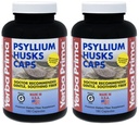 Yerba Prima Psyllium Husk Caps - 180 Kapsler (pakke med 2) - Lett å svelge Fiber Supplement - Colon Cleanse - Gut Helse - Ikke-GMO Glutenfri
