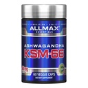ALLMAX Essentials Ashwagandha KSM-66 (60 Veggie Caps) - Øk muskelstyrke og gjenoppretting - Ikke-GMO, Glutenfri - 30 Services