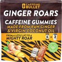 Ginger Roars - Koffein Ginger Chews - 12 Koffein Candies Hver 33mg Koffein med en Delicious Natural Honning Ginger Flavour & Fiery hint. Plantebaserte energi Shots, en vegansk sunn snack for voksne.