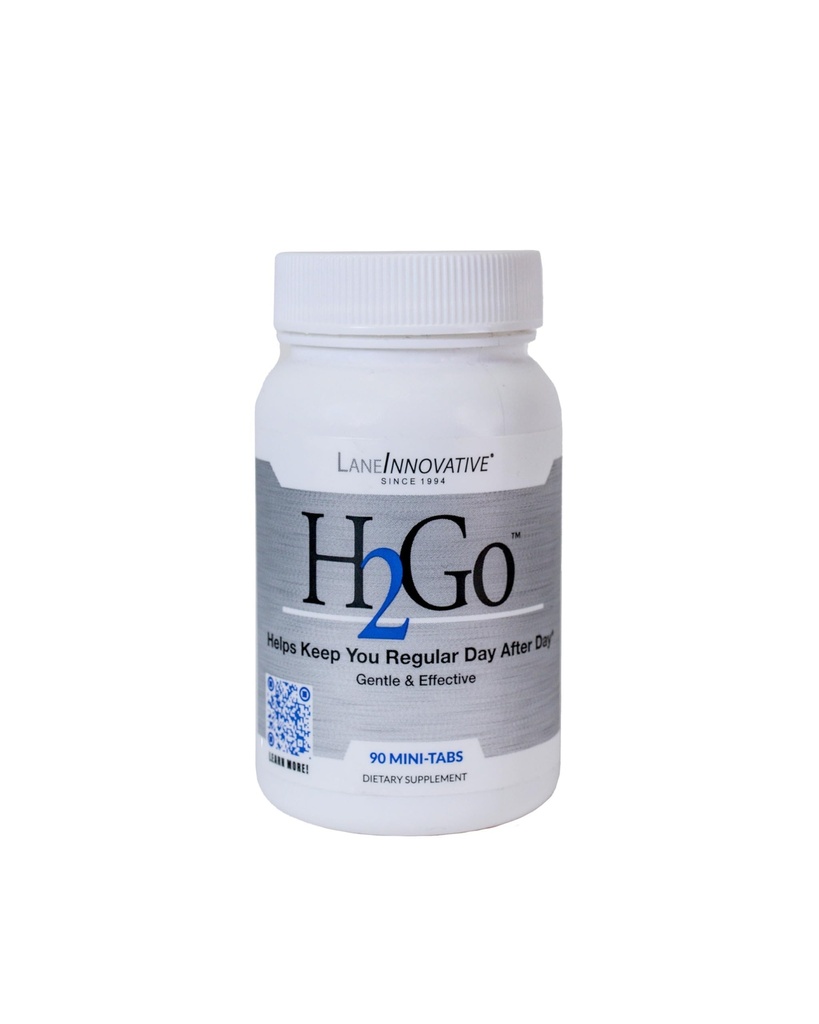Lane Labs - H2Go, bidrar til å lindre blodpropp og uregelmessighet, gentle og effektive, naturlige mineraltilskudd, støtter kolon og digestiv helse, ingen kunstig irritasjon (90 Mini-tabs)