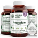 Naturlig Nutra Elemental Kalium gluconate 99 mg kosttilskudd - fremmer energi, bidrar til å øke nervesystemet, fremmer hjerte helse, mineralforskrift, muskelfunksjon - 100 vegantabletter