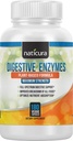 Digestive enzymer med probiotika og prebiotika - Multi Enzyme Vegan Organic Gut og Immune Support Supplement for menn og kvinner - 180 Kapsler - For Bloating, Gas, Laktose Intolerance