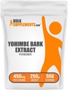BulkSupplements.com Yohimbe ekstrakt pulver - Yohimbe Bark ekstrakt - Herbal Supplement, Glutenfri, 450 mg per servering, 250g (8,8 oz) (Pack of 1)
