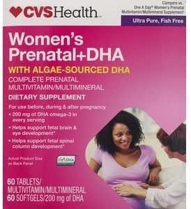 CVS DHA Prenatal Multivitamin 2 Trinn Program Tabletter - 60 dager