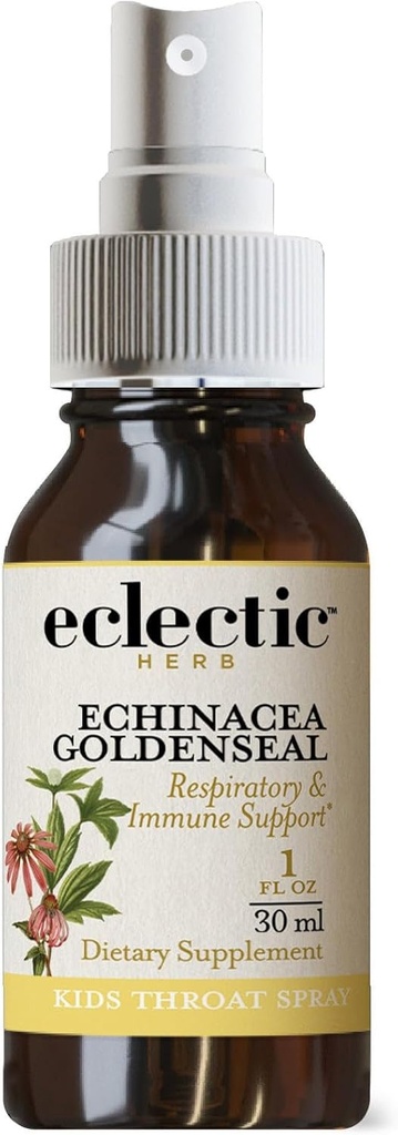 ECLECIC INSTITUTE Kids Echinacea - Goldenseal Throat Spray (Orange Flavor) 1 Ounce
