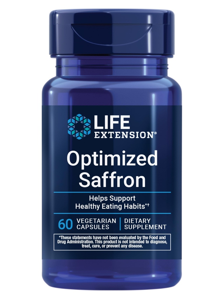 Liv forlengelse optimalisert Safran, Safran Extract, Safran Supplement som hjelper deg å bekjempe trangen til Snack, Ikke-GMO, Glutenfri, Vegetarisk, 60 vegetariske kapsler