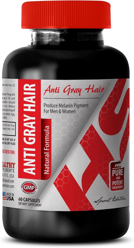 Folinsyre 1000 mhg - Anti Grå Hår Naturlig Formula - Forbedre hår helse (1 flaske)
