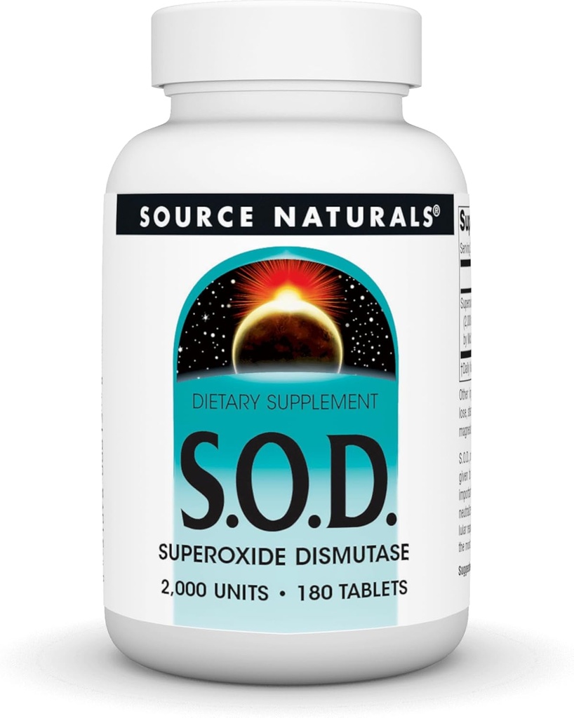 Kilde Naturals S-O-D, Superoksid Dismutase - Kosttilskudd - 180 tabletter