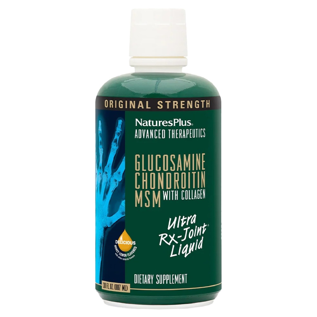 Natures Plus Ultra Rx-Joint væske, honning sitron - 30 fl oz - støtter sunn felles funksjon - med glukosamin, Chondroitin & MSM - Glutenfri - 30 Serveringer