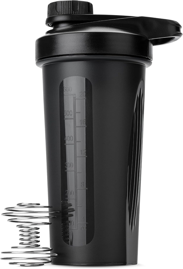 Mr. Pen- Shaker flasker for proteinblandinger med Twist Cap, 28 oz, Black Protein Shaker Flaske med Wire Whisk Ball, Shaker Cup, Mixer Flaske