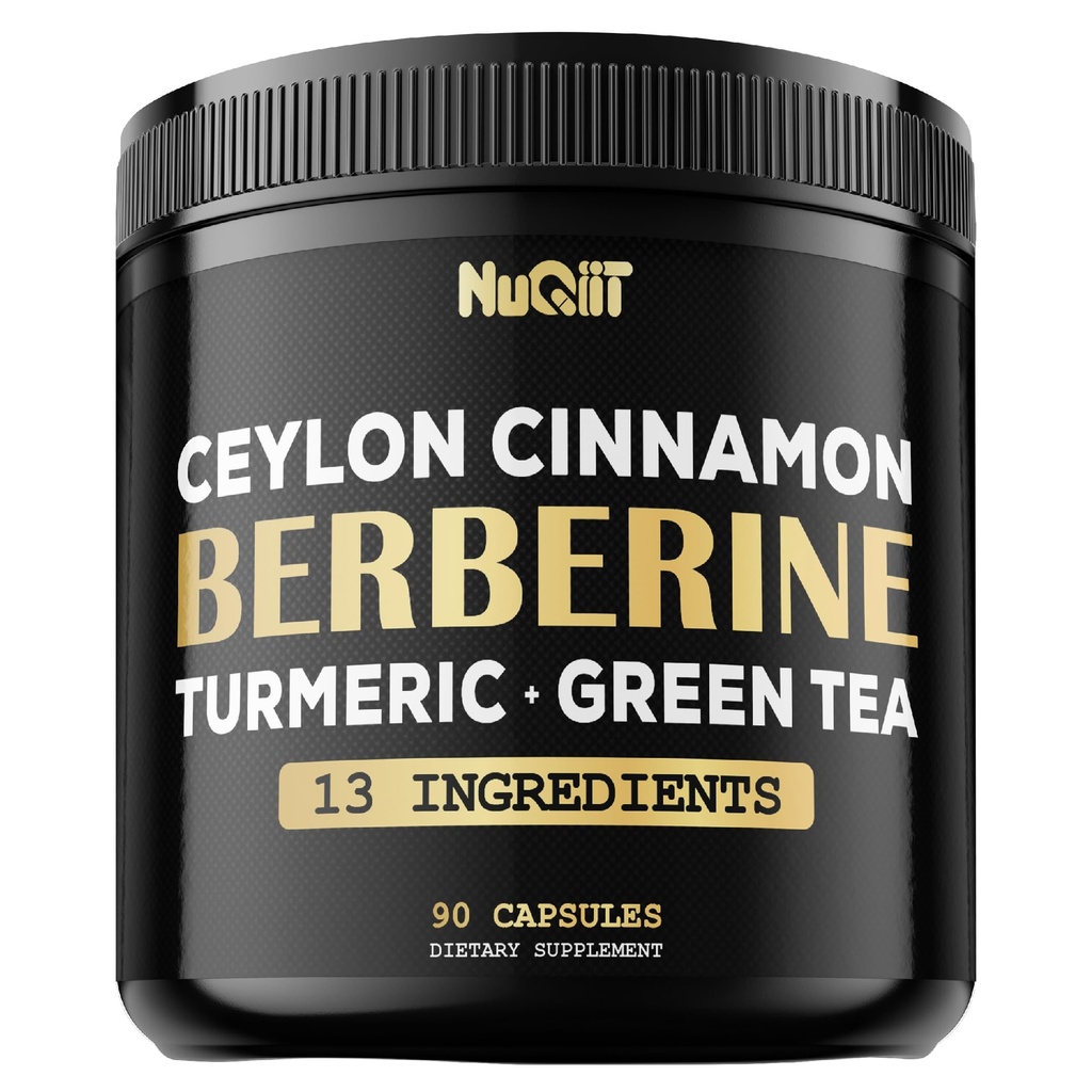 Berberine Supplement. Lagt til gurkemeie curcumin, grønn te og mer - støtte hjertehelse, kroppshåndtering og immunsystem - 90 kapsler for 3 måneders forsyning