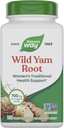 Naturens vei Wild Yam Root, kvinners tradisjonelle helsestøtte*, 700 mg per 2-kapsule servering, ikke-GMO-prosjekt verifisert, 180 vegansk kapsler (pakke mai Vary)