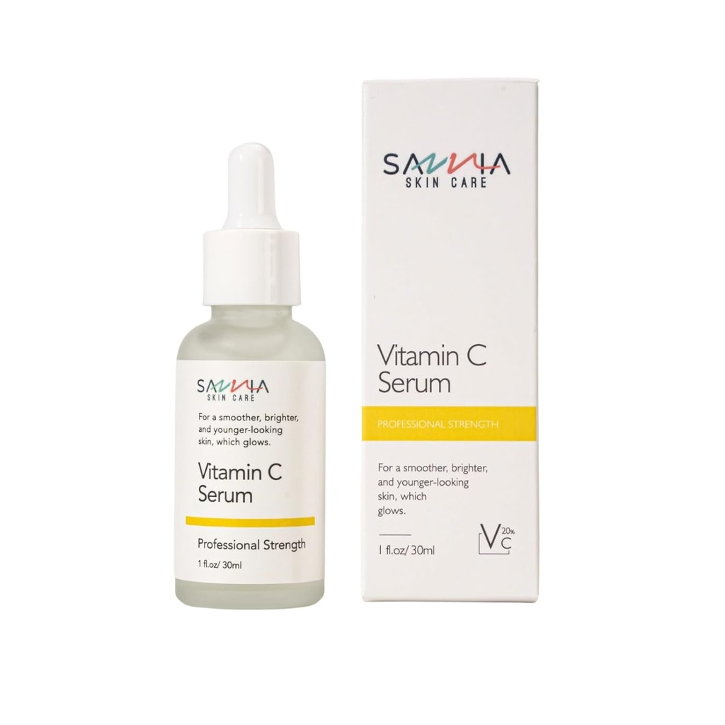 Vitamin C serum for ansikt, for en jevnere, lysere og yngre hud, som gløder, Hydrates og evens ut huden Tone, 1 fl.oz / 30ml