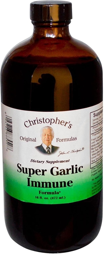 Christophers opprinnelige formler Super hvitløk immunsyrup 16 fl oz