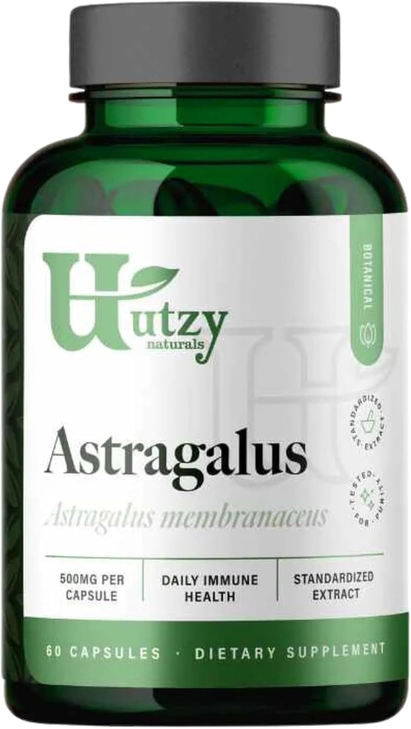 Utzy Naturals Astragalus | Daglig immun helse | 500 mg per kapsel | 60 kapsler