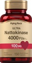 Piping Rock Nattokinase Supplement 4000 FU | 100 mg | 150 kapsler | Ikke-GMO, Glutenfri