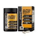 ONNIT Alpha Brain Nootropic Brain Supplement for fokus, minne, mental klarhet, kognitiv støtte med L-theanin og vitamin B6, 90