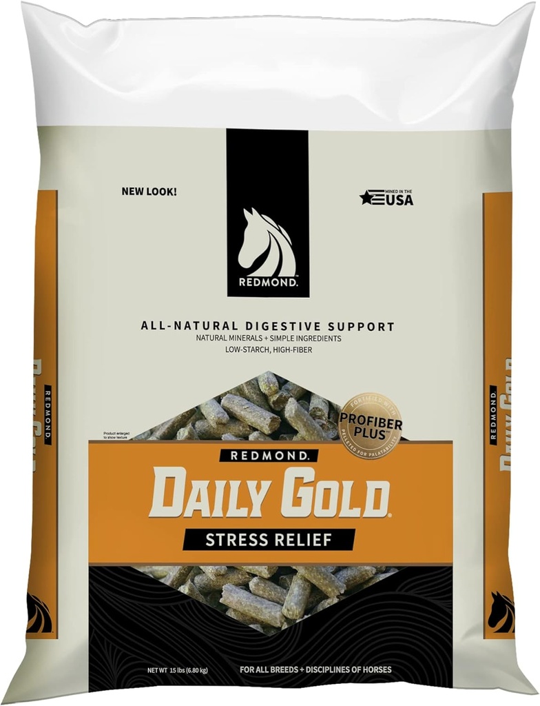 REDMOND Daily Gold Pellets Stress Relief, Naturlig healing Clay for Gastric Ulcers i hester (15 LB)