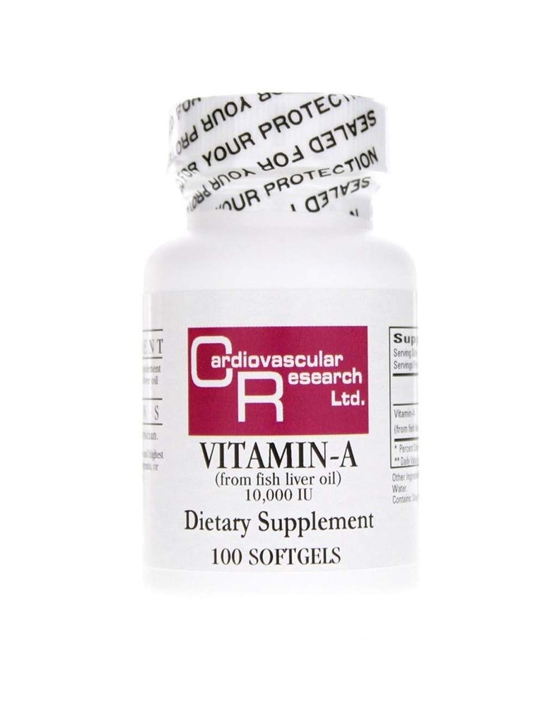Cardiovaskulær forskning Vitamin-a 10000 Iu, hvit, 100 greve