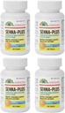GeriCare Senna Plus Naturlig Grønnsaker Laxative med Stool Softener, Dokusat Natrium 50 mg, Sennosider 8,6mg 100 Count (Pack of 4)