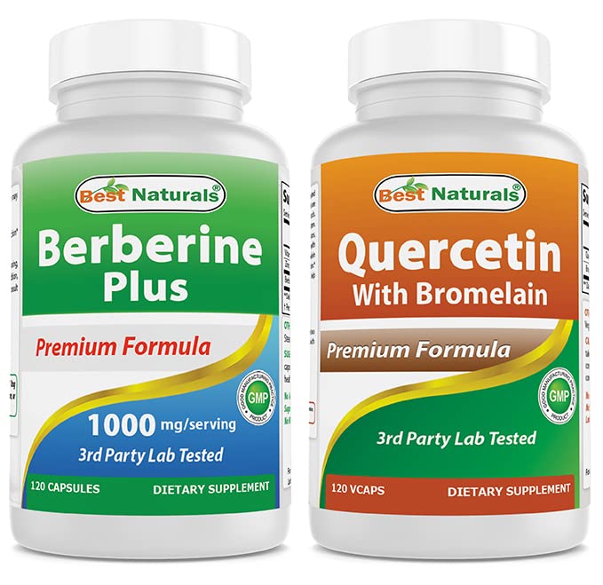 Beste Naturals Berberine Plus 1000mg & Quercetin med Bromelain