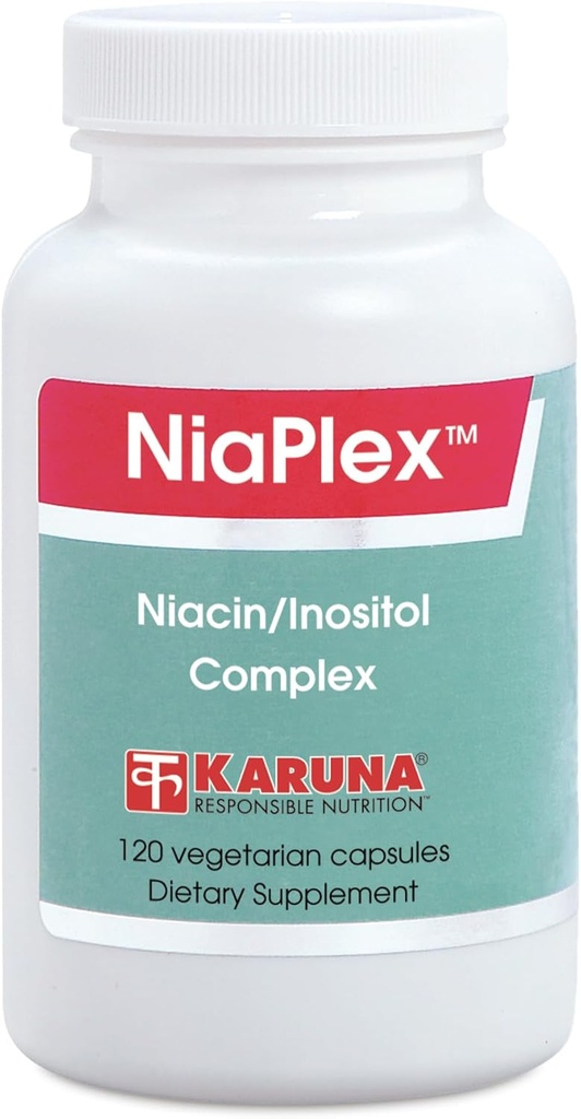 Karuna NiaPlex 120 Vegetariske kapsler | Niacin 1000mg, kromium 200mcg | Flushfri NIACIN