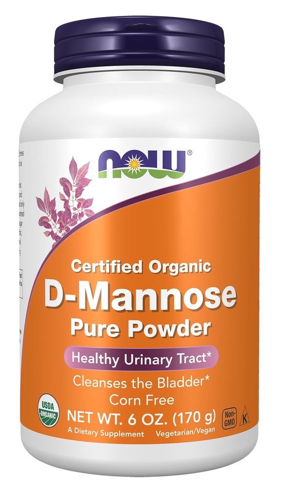 Nå Matvarer D-Mannose pulver, 6 ounces (pakke med 2)