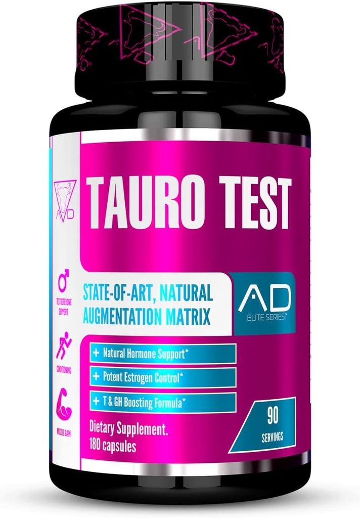 Prosjekt AD Tauro Test, Testosteron Støtte, Betingelse, Økt muskelvekst og proteinlagring, Hormon Powerhouse (90 Serveringer)
