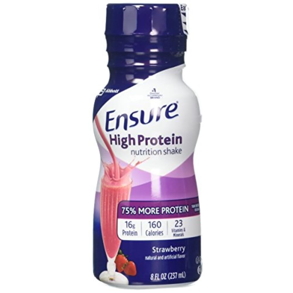 Sikre høy protein ernæringshake, jordbær, 6 greve