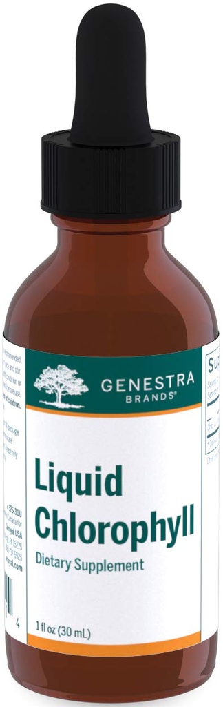 Genestra merker flytende klorofyll | 25 mg klorofyllformulering per dråpe | 1 fl oz.