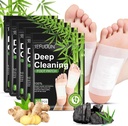 Tudiqe 50PCS Fot Pads, ren naturlig Bamboo Vinegar Ginger Powder Fot Pad for fotpleie, Ginger Fot Pads for bedre søvn, dyp rensing fotpatcher