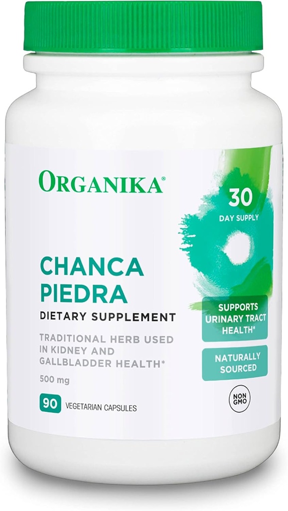 Organika Chanca Piedra 500 mg- urinveistrakt støtte, nyre- og gallblåser støtte, diuretisk, rengjøring- 90 vcaps