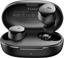 TOZO Trådløse ørepropper Bygg i Mic Clear Calls Ergonomisk lysvekt Bluetooth 5.3 i øretelefoner Vanntett Premium Stereo lyd ørepropper 30H spilltid med 32 EQs via APP