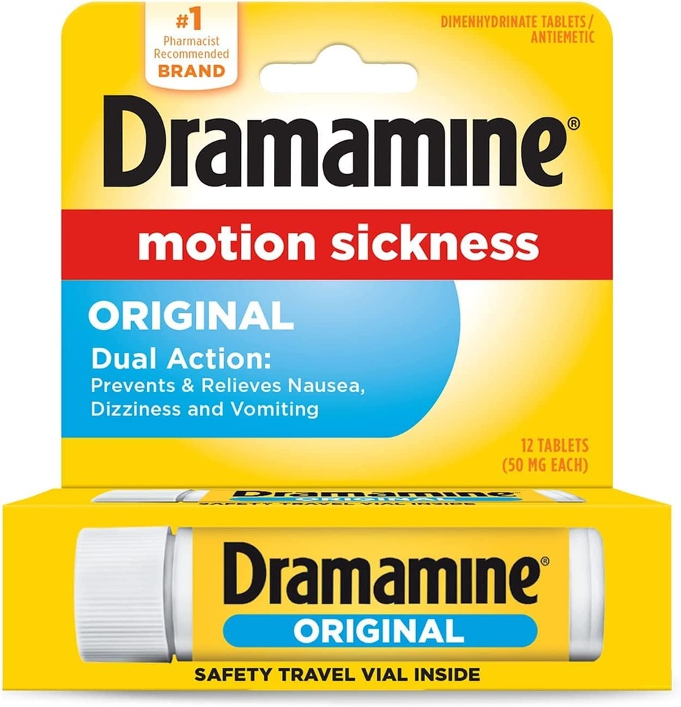 Dramamin Original Formula - 12 ct, Pakke med 4