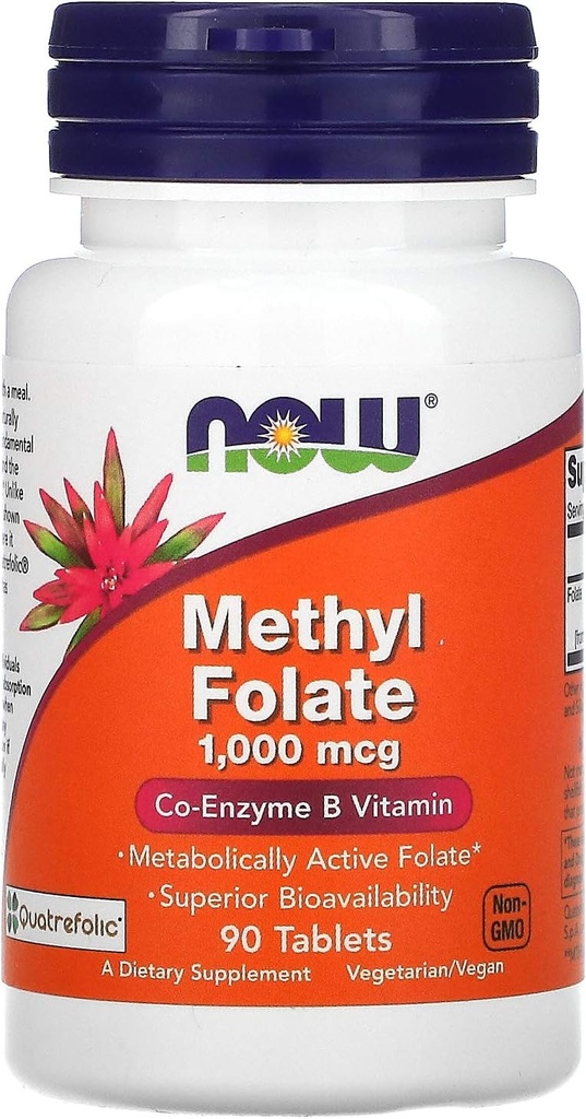 Nå Matvarer, Metyl Folat, 1000 mg, 90 tabletter