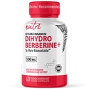 Naturens fusioner Dihydroberberin Supplement 100mg 60 kapsler - med Ceylon kanel - 5X mer effektiv enn vanlig Berberine HCL