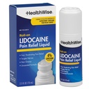 HealthWise 4% Lidocaine Roll-On | OTC Styrke | Smertelindringsvæske | 2,5 oz. 73 ml Ikke-Greasy, Unscented Formula | Topisk Anestetisk