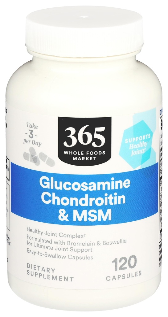 365 av hele matmarked, Glukosamin Chondroitin og MMS, 120 kapsler