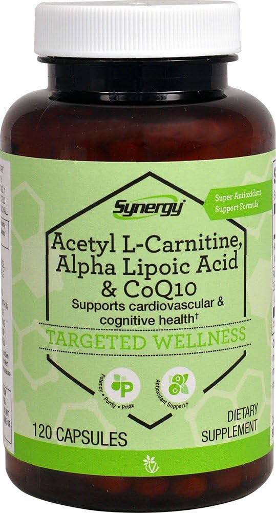 Vitacost Synergy Acetyl L-karnitin, Alpha Lipoic Acid & CoQ10 - 120 kapsler