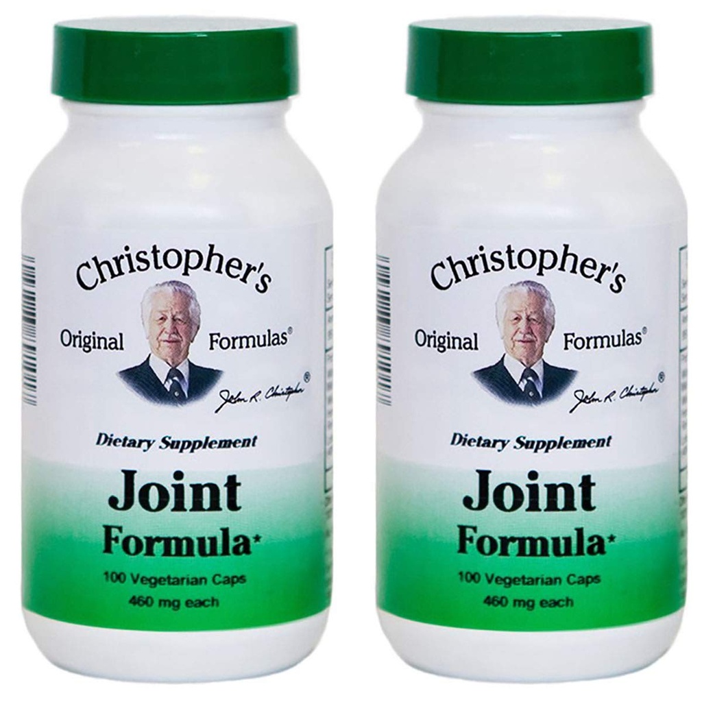 Christophers opprinnelige formler Joint Formula – 100 vegetariske kapsler – Synergistisk Herbal blanding for felles støtte – laget i USA - Pakke med 2