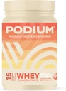 Podium Ernæring Whey Protein Powder, Vanilla Iskrem, 22g Protein Per Serving med Digestive Enzymer, Whey Protein Isolat & Konsentrat, Glutenfri, Lavkarbohydrat, Lav Sukker & Soja Gratis, 15 Serveringer