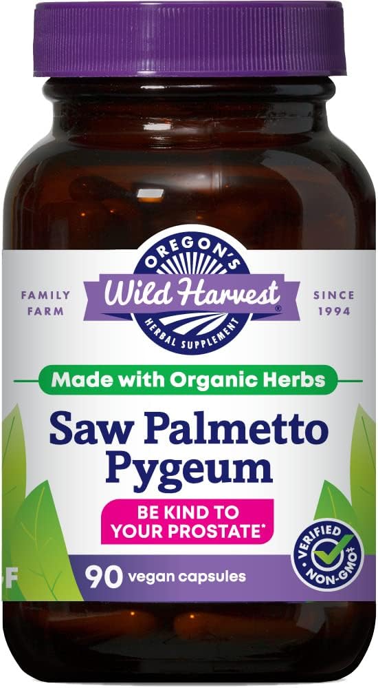 Oregon Wild Harvest så Palmetto Pygeum kapsler, ikke-GMO organiske urte kosttilskudd, 90 count