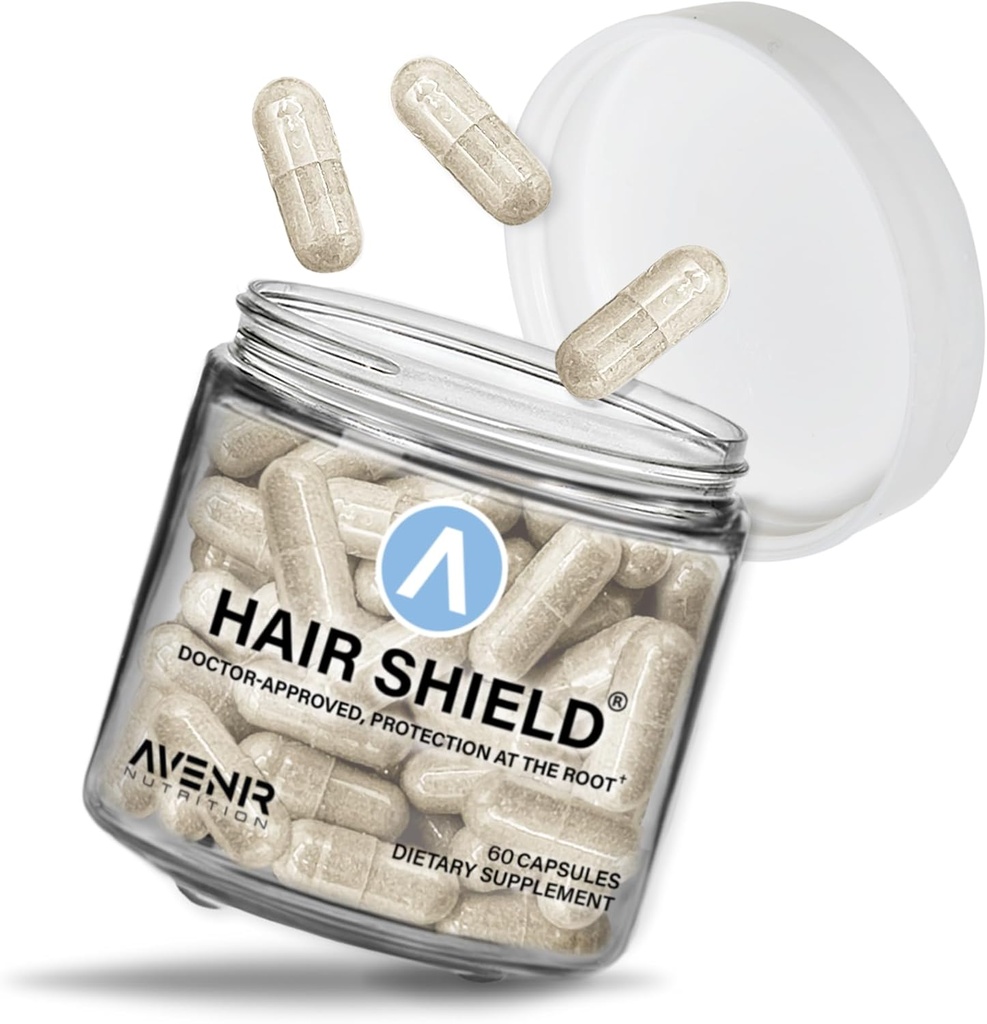 Håret Skjold Hud og negler Vitaminer for hårvekst og sterkere negler, Biotin Vitaminer med kalsium og sink for kvinner og menn, 60 kapsler