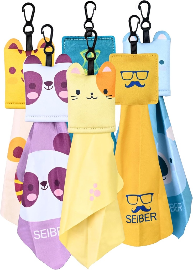 SEIBER Glasser Rengjøring Cloth,Microfiber rengjøringsklær,Eyebriller Rengjøringsklær,Glass Rengjøringsklær for glass solbriller briller briller briller linse kamera mobiltelefon skjermer (6 pakke)