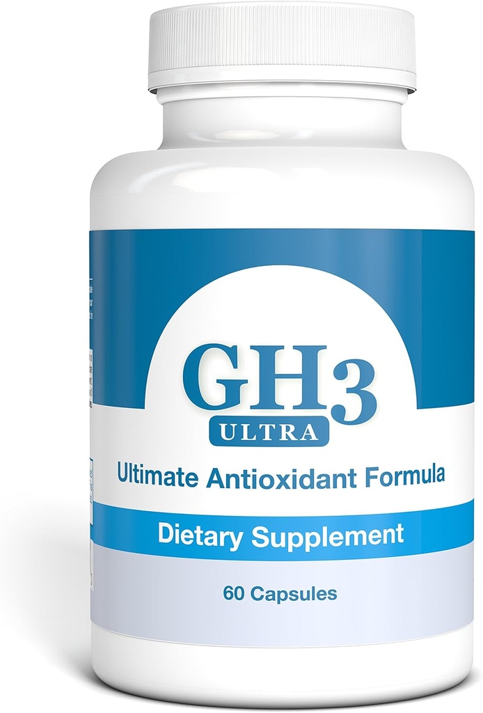 Nattura G-H3 Ultra, Ultimate Antioksidant Formula - Ny, Forbedret Anti-Aging Complex (Ginkgo Biloba, R-Alpha Lipoic Acid, Coenzym Q10, Acetyl L-Carnitine, vitamin B6) - 60 Caps