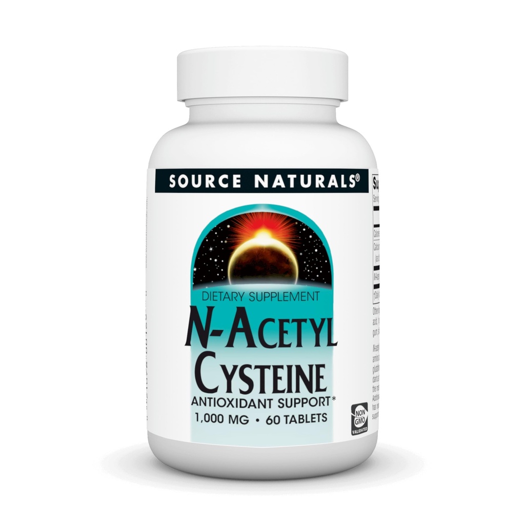 Kilde Naturals N-Acetyl Cysteine Antioksidant Støtte 1000 mg Kosttilskudd som støtter pustende helse * - 60 tabletter