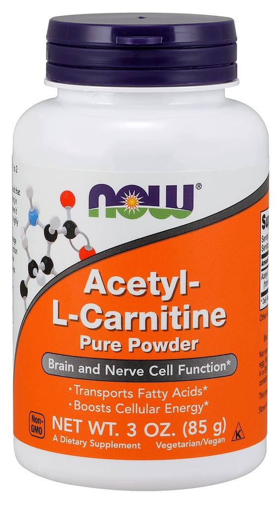 NÅ Mattilskudd, ALC (Acetyl-L-Carnitine) pulver, hjerne og nervecellefunksjon*, 3-Ounce