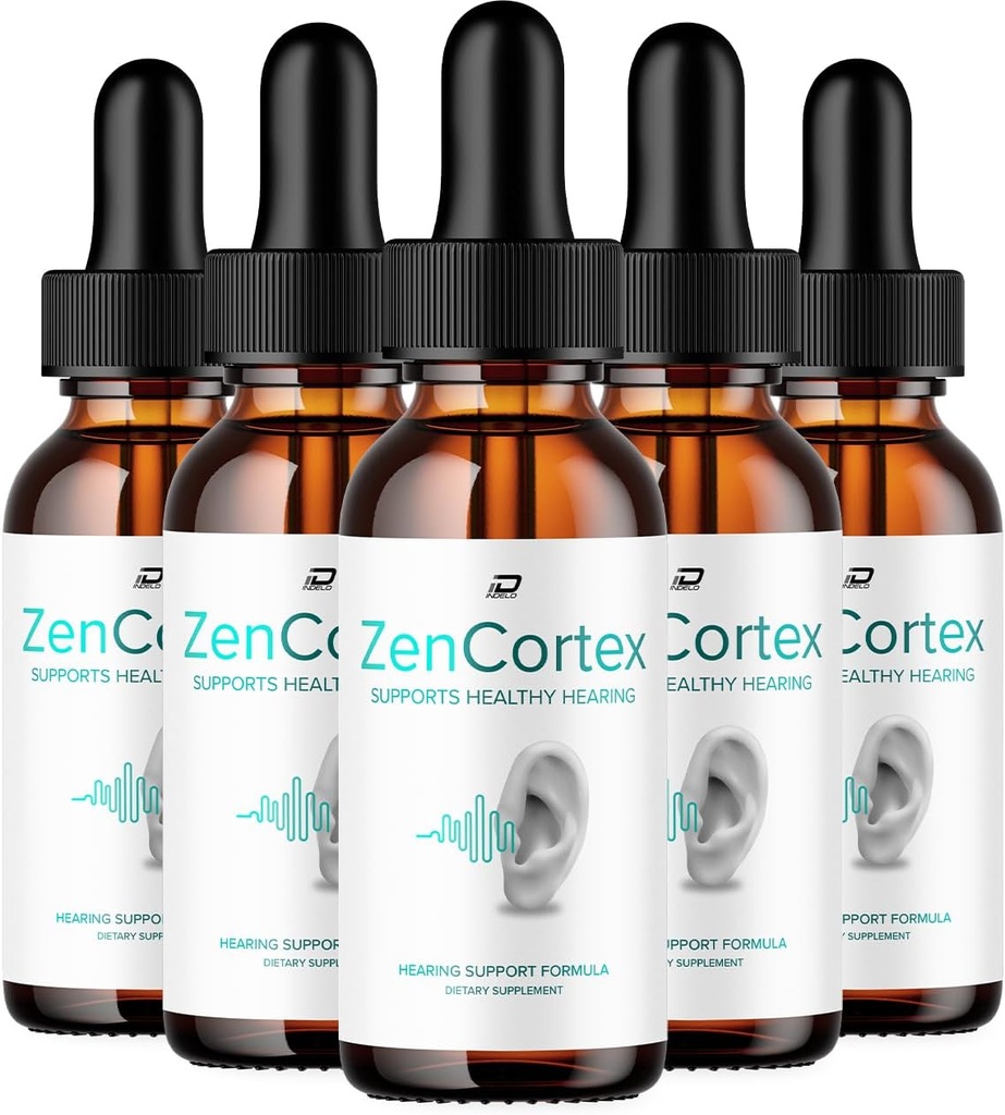 ZenCortex Tinnitus øredråper - ZenCortex 24, Zen Cortex flytende dråper, ZenCortex anmeldelser, ZenCortex dråper for ørerelief (5 pakke - 5 måneders forsyning)