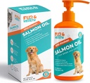 Fur & helse Wild Alaskan Salmon Oil med Omega 3 for hunder og katter - Naturlig fiskeolje Supplement Sunn hud, skinnende Coat & felles støtte - ren EPA & DHA Formula for Pet Immuno Health 16oz
